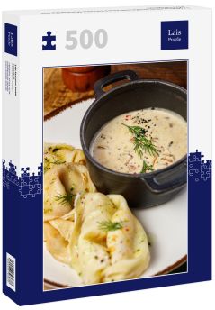 Lais Puzzle - Traditionelles weißrussisches Gericht Machanka mit Pfannkuchen - 500 Teile