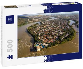 Lais Puzzle - Flugplatz in Governador Valadares mit Gleitschirm und Pico do Ibituruna und dem Tal des Rio Doce, Brasilien - 500 Teile