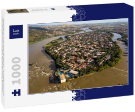 Lais Puzzle - Flugplatz in Governador Valadares mit Gleitschirm und Pico do Ibituruna und dem Tal des Rio Doce, Brasilien - 1.000 Teile