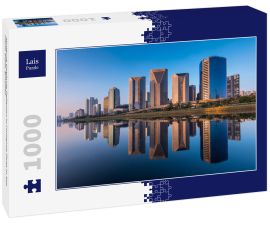 Lais Puzzle - Moderne Gebäude Reflexion in Pinheiros Fluss in Sao Paulo Stadt, Brasilien - 1.000 Teile