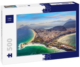 Lais Puzzle - Luftaufnahme des berühmten Copacabana Strandes und des Ipanema Strandes, Brasilien - 500 Teile