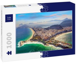 Lais Puzzle - Luftaufnahme des berühmten Copacabana Strandes und des Ipanema Strandes, Brasilien - 1.000 Teile