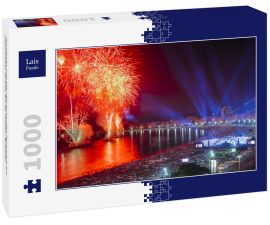 Lais Puzzle - Ikonisches und atemberaubendes Feuerwerk am Copacabana Strand, Rio de Janeiro, Brasilien - 1.000 Teile