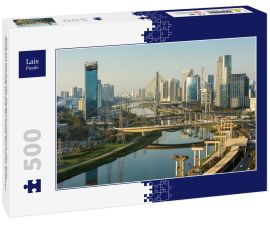 Lais Puzzle - Blick auf die Avenida Marginal Pinheiros, den Fluss Pinheiros und die Skyline der Stadt Sao Paulo, Brasilien - 500 Teile