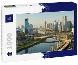 Lais Puzzle - Blick auf die Avenida Marginal Pinheiros, den Fluss Pinheiros und die Skyline der Stadt Sao Paulo, Brasilien - 1.000 Teile