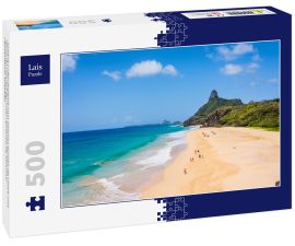 Lais Puzzle - Schöne Luftaufnahme vom Strand Cacimba do Padre und Morro do Pico auf der Insel Fernando de Noronha, Pernambuco, Brasilien - 500 Teile