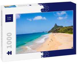 Lais Puzzle - Schöne Luftaufnahme vom Strand Cacimba do Padre und Morro do Pico auf der Insel Fernando de Noronha, Pernambuco, Brasilien - 1.000 Teile