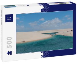 Lais Puzzle - Lençis maranhenses mit Menschen beim Baden in den Lagunen, Brasilien - 500 Teile