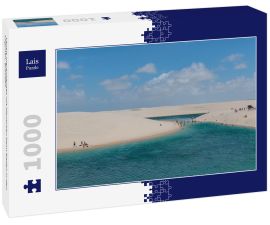 Lais Puzzle - Lençis maranhenses mit Menschen beim Baden in den Lagunen, Brasilien - 1.000 Teile