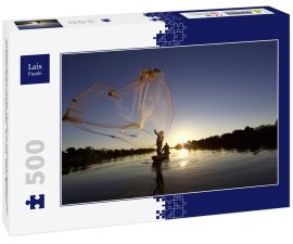 Lais Puzzle - Handwerklicher Fischer Tarrafa im Stadtpark Begegnungen der Flüsse Poty und Parnaíba - Teresina - Piauí, Brasilien - 500 Teile