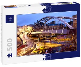 Lais Puzzle - Sheffield Tram Bridge und Linien bei Nacht, England - 500 Teile