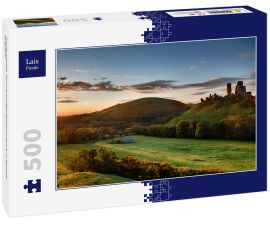 Lais Puzzle - Corfe Castle, Sonnenaufgangspanorama in Dorset, England - 500 Teile