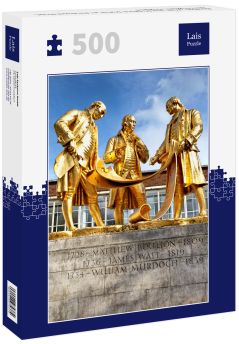 Lais Puzzle - Boulton, Watt und Murdoch Statue an der Broad Street, Birmingham, England - 500 Teile