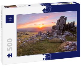 Lais Puzzle - Sourton Tor bei Sonnenuntergang Dartmoor National Park Devon, England - 500 Teile