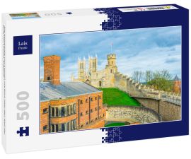 Lais Puzzle - Die Kathedrale von Lincoln mit Blick über den Wall der Burg von Lincoln, England - 500 Teile