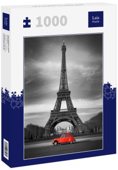 Lais Puzzle - Roter Wagen vor Eiffelturm Paris - 1.000 Teile