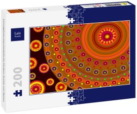 Lais Puzzle - Unmögliche psychedelische Farben: Kreise von Rosen - 200 Teile