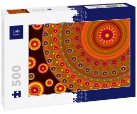 Lais Puzzle - Unmögliche psychedelische Farben: Kreise von Rosen - 500 Teile