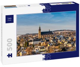 Lais Puzzle - Panorama von der Bergstadt Schneeberg im WInter - 500 Teile