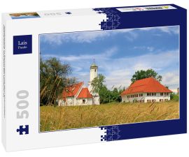 Lais Puzzle - Riedkapelle in Benningen mit dem ehemaligen Mesnerhaus, das jetzt ein Museum ist - 500 Teile