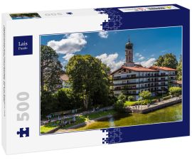 Lais Puzzle - Seeshaupt am Starnberger See in Bayern mit Uferpromenade und Kirche St. Michael - 500 Teile