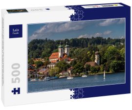 Lais Puzzle - Tutzing am Starnberger See mit Kapelle und der doppeltürmigen Kirche St. Joseph im Hintergrund - 500 Teile