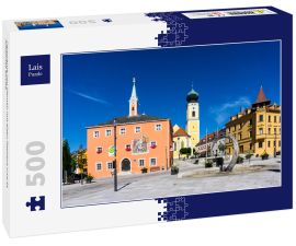 Lais Puzzle - Panorama von Hemau mit alten Rathaus und St. Johannes Kirche - 500 Teile