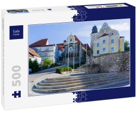Lais Puzzle - Parsberg Panorama mit St. Andreas Kirche bei blauen Himmel - 500 Teile