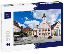 Lais Puzzle - Rathaus und Marktplatz in Gredingen Bayern - 500 Teile