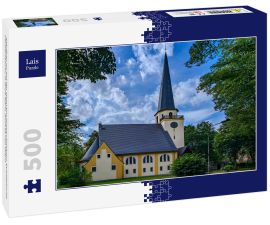 Lais Puzzle - Sakrlbau im Stil der Heimatschutzarchitektur: Evangelische Christuskirche in Groß Köris, Ansicht von Osten - 500 Teile