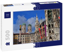 Lais Puzzle - Blick auf die Frauenkirche und Mariensäule | München - 500 Teile