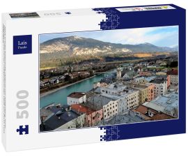 Lais Puzzle - Blick auf das historische Zentrum von Rattenberg, einer kleinen, malerischen mittelalterlichen Stadt am Inn in Tirol, Österreich - 500 Teile