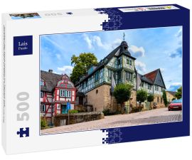 Lais Puzzle - Straßen der Stadt Idstein im Taunus mit Fachwerkhäusern an einem schönen Sommertag. - 500 Teile
