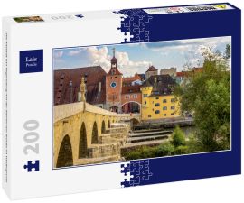 Lais Puzzle - Die Altstadt von Regensburg mit der Steinernen Brücke im Vordergrund - 200 Teile