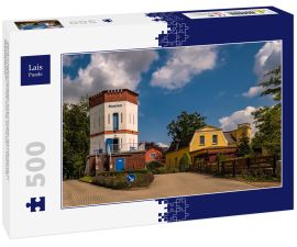Lais Puzzle - Denkmalgeschützter historischer Wasserturm in Waldsieversdorf (Märkische Schweiz) - Inschrift: "Wasserturm" - 500 Teile