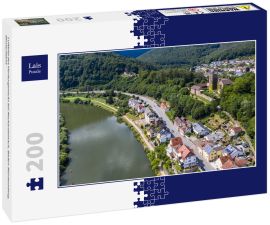 Lais Puzzle - Luftbild des Vierburgenecks bei Neckarsteinach, Baden-Württemberg, Deutschland - 200 Teile