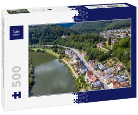 Lais Puzzle - Luftbild des Vierburgenecks bei Neckarsteinach, Baden-Württemberg, Deutschland - 500 Teile