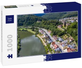 Lais Puzzle - Luftbild des Vierburgenecks bei Neckarsteinach, Baden-Württemberg, Deutschland - 1.000 Teile