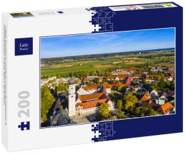 Lais Puzzle - Luftbild, Klosterkirche und Kloster Ursberg der Franziskaner St. Josefskongregation, Ursberg, Bayern, Deutschland - 200 Teile