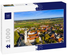Lais Puzzle - Luftbild, Klosterkirche und Kloster Ursberg der Franziskaner St. Josephs-Kongregation, Ursberg, Bayern, Deutschland - 1.000 Teile