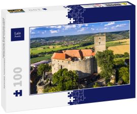 Lais Puzzle - Luftaufnahme, Burg Guttenberg, Haßmersheim, Odenwald, Baden-Württemberg, Deutschland - 100 Teile