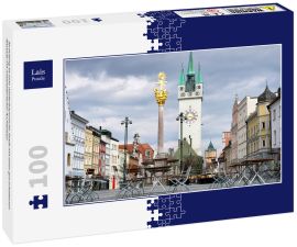 Lais Puzzle - Straubing ist eine niederbayerische Stadt mit einer gut erhaltenen Altstadt mit mittelalterlicher Architektur - 100 Teile