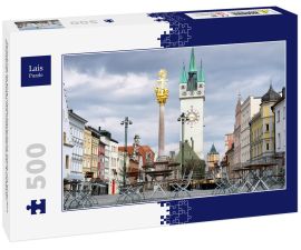 Lais Puzzle - Straubing ist eine niederbayerische Stadt mit einer gut erhaltenen Altstadt mit mittelalterlicher Architektur - 500 Teile
