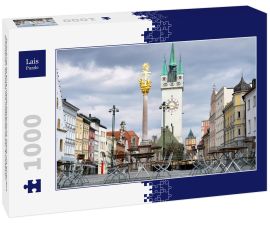 Lais Puzzle - Straubing ist eine niederbayerische Stadt mit einer gut erhaltenen Altstadt mit mittelalterlicher Architektur - 1.000 Teile