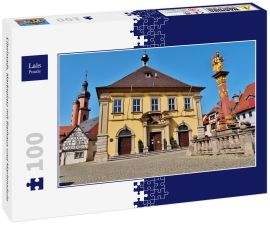 Lais Puzzle - Eibelstadt, Marktplatz mit Rathaus und Mariensäule - 100 Teile