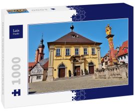 Lais Puzzle - Eibelstadt, Marktplatz mit Rathaus und Mariensäule - 1.000 Teile