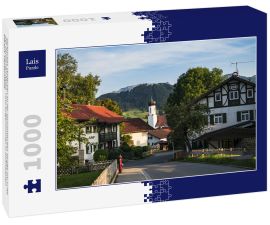 Lais Puzzle - Idyllisches Städtchen an der Romantischen Straße am Fuße der deutschen Alpen. Foto aufgenommen in Roßhaupten, Bayern, Deutschland. - 1.000 Teile