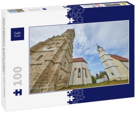 Lais Puzzle - Kirche, Wallfahrtskirche, St. Ägidius, Schildthurn, Zeilarn, Landkreis Rottal-Inn, Niederbayern, Bayern, Deutschland - 100 Teile