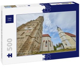 Lais Puzzle - Kirche, Wallfahrtskirche, St. Ägidius, Schildthurn, Zeilarn, Landkreis Rottal-Inn, Niederbayern, Bayern, Deutschland - 500 Teile