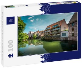 Lais Puzzle - Nürnberg, Blick vom Henkersteg zur Karlsbrücke, Pegnitz - 100 Teile